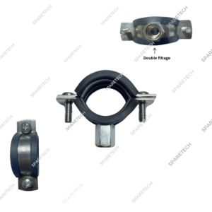 Collier isophonique à embase double M8/10 D28mm inox 304