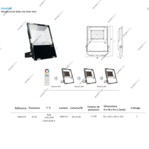 Spot à LED RGB 50W IP65