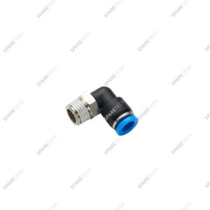 Coude PT+ laiton nickelé M1/4'' pour tuyau 6-8mm