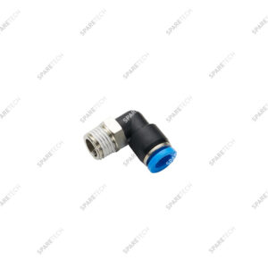 Coude PT + laiton nickelé, M1/2"  pour tuyau 10-12mm