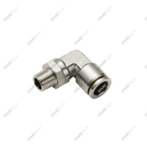 Coude, inox, M1/4" pour tuyau 4-6mm