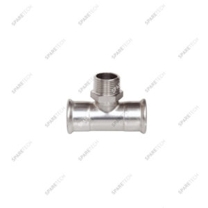 Raccord T inox à sertir  D18+M1/2"