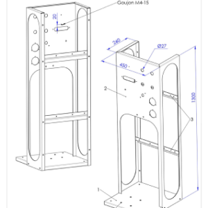 Chassis osmoseur inox SPARELINE