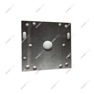 Contreplaque inox 150x150mm pour fixation bras sur IPN
