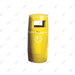 Poubelle PE jaune 90L. livrée sans seau intérieur  RAL1018
