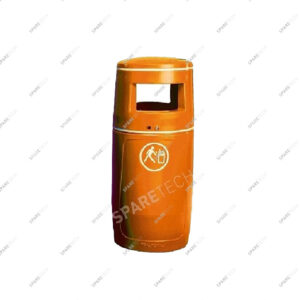Poubelle PE orange 90L. livrée sans seau intérieur RAL2004
