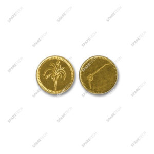 Jeton laiton 22 X 2.3mm avec motif jet et lance (lot par 100)