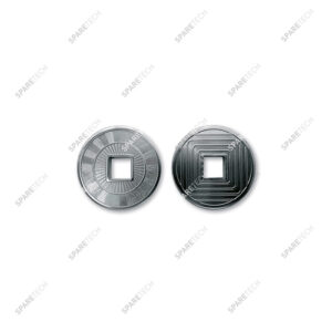 Jeton inox à trou carré 23 X 1.9 mm (lot par 100)